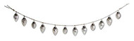 Silver Mercury Glass Acorn Ornament Garland 48 Inches