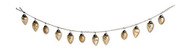 Gold Mercury Glass Acorn Ornament Garland 48 Inches