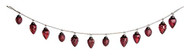 Red Mercury Glass Acorn Ornament Garland 48 Inches