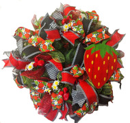26" Summer Strawberry Wreath, Summer Wreath, Strawberry