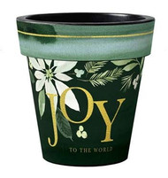 Poinsettia Joy 12" Planter, Outside Planter, Christmas Planter, Winter Planter, Holiday Planter
