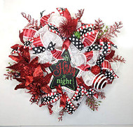 O Holy Night 26" Wreath, Holiday Wreath, Christmas Wreath, Whimsical Holiday Wreath, 159