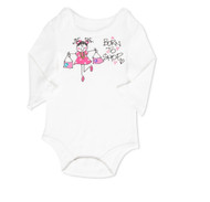 Long Sleeve Born to Shop Onesie- 6-12 MOnths