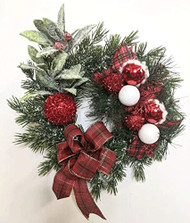 Mini Christmas Ball Wreath, Holiday Wreath, Christmas Wreath, 119