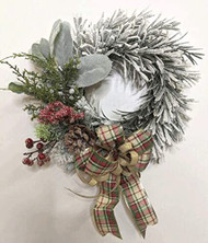 Mini Snowy Berry Wreath, Holiday Wreath, 123
