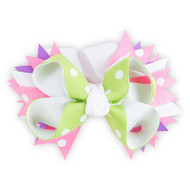 Purple, Pink & Green Childs Hair Clip 1