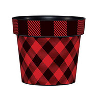 Buffalo Check 6" Planter, Floral Planter, Summer, Outside/Indoor, Gardening, Pot,