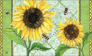 Single Sunflower Door Mat, Summer Door Mat, Floral Door Mat