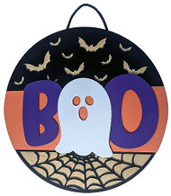 BOO Halloween Hand Painted Door or Wall Sign with Hanger