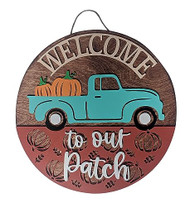 Welcome to our Patch Pumpkin Hand Painted Wooden Sign with Hanger, 1031