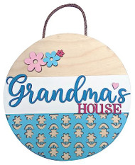 Grandma's House 14 inch Hand Painted 3D Wooden Sign, Door Sign