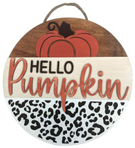 Hello Pumpkin Hand Painted Wooden Sign