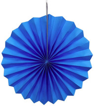 Paper Pinwheel Decoration Blue 12 inch