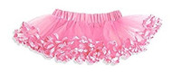 Baby Girl Party Pink Tutu with Polka Dot Ruffle, 3-18 Months