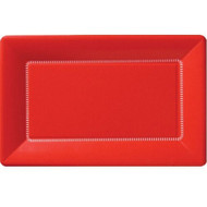 12" Cafe Paper Plate - Apple Red