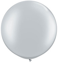 Silver Metallic 36" Latex Balloon