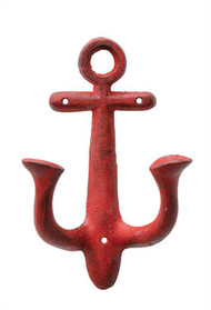 Red Cast Iron Anchor Shape Hook