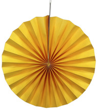 Paper Pinwheel Decoration Yellow 12 inch