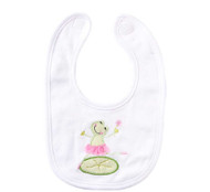 Bib with Frog Print Applique