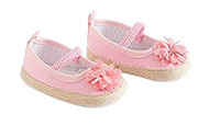 Baby Girls Pink Shoes with Flower 12-18 months