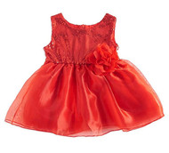 Baby Girls Red Sequin Dress (6-12, Red)