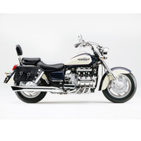 Honda 1500 Valkyrie Standard Charger Braided Leather Saddlebags