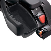 Honda VTX 1800 R Retro Lamellar Shock Cutout Covered Hard Saddlebags