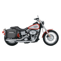 Harley Dyna Low Rider FXDL Lamellar Large Black Hard Saddlebags 2