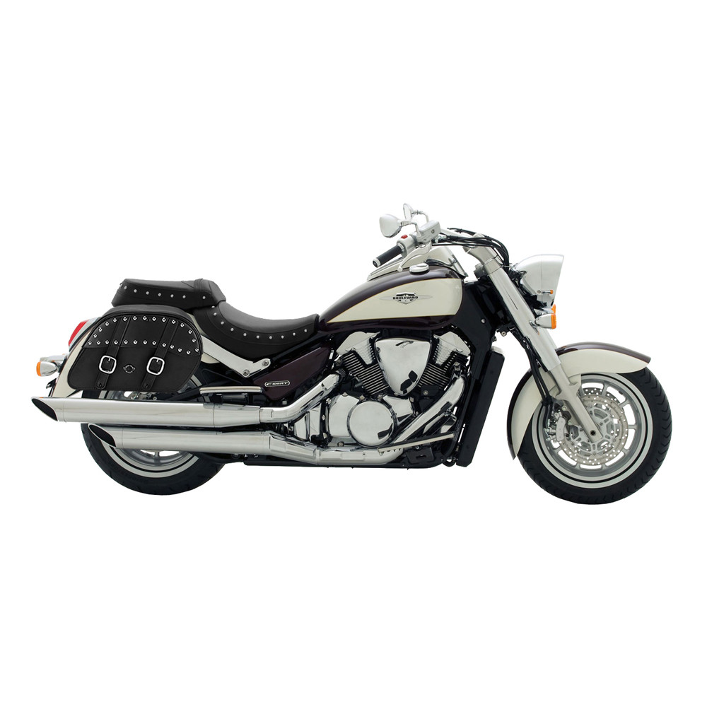 Suzuki Boulevard C109 Medium Studded Slanted Saddlebags - Motorcycle House Australia