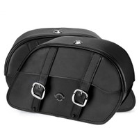 Suzuki Sportster 1200 Low XL1200L Charger Slanted Leather Saddlebags