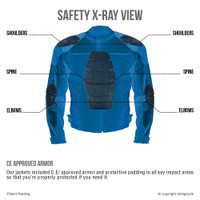 VikingCycle Asger Motorcycle Jacket for Men X-Ray View 2