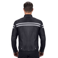 VikingCycle Bloodaxe Leather Motorcycle Jacket for Men
