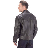 VikingCycle Skeid Brown Leather Jacket for Men Brown 2