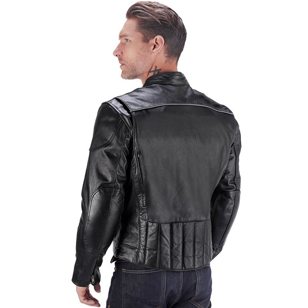 VikingCycle Warrior 2.0 Leather Motorcycle Jacket for Men - Motorcycle ...