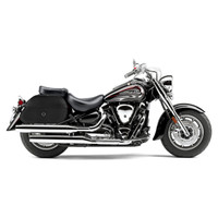 Yamaha Road Star,S,Midnight Hammer Series Extra Large Leather Saddlebags On Bike View