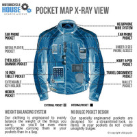 VikingCycle Thor Motorcycle Jacket for Men X-Ray Image Front