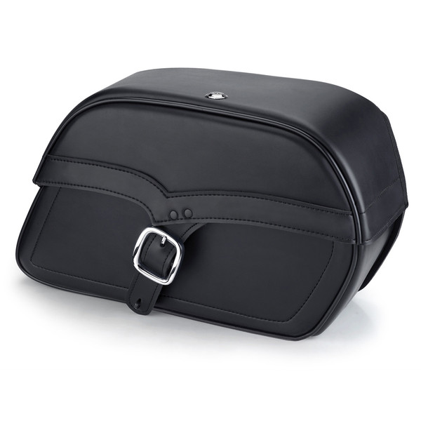Victory Kingpin Charger Single Strap Leather Saddlebags