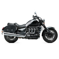 Triumph Rocket III Roadster Charger Slanted Leather Saddlebags