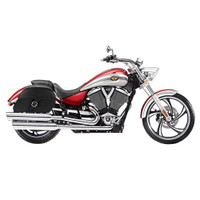 Victory Vegas Charger Single Strap Leather Saddlebags 1