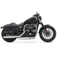 Harley Sportster 883 Iron XL883N Shock Cutout Large Slanted Leather Saddlebags