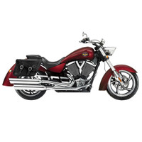 Victory Kingpin Charger Braided Leather Saddlebags 2