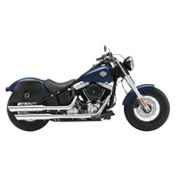 Viking Universal Slanted Ss Medium Motorcycle Saddlebags For Harley Softail Slim 02