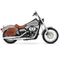 Yamaha Silverado Viking Odin Brown Motorcycle Saddlebags 02