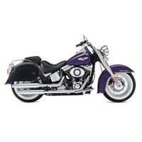 Viking Ultimate Shape Plain Extra Large Motorcycle Saddlebags For Harley Softail Fat Boy Lo 02