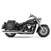 Yamaha V Star 950 Tourer Viking Lamellar Large Leather Covered Hard Motorcycle Saddlebags 02