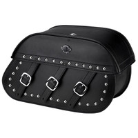 Vikingbags Honda 1500 Valkyrie Interstate Trianon Studded Leather Motorcycle Saddlebags Main View