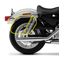 Honda 1500 Valkyrie Tourer CHAR Shock Cutout Large Leather Motorcycle Saddlebags