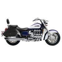 Honda 1500 Valkyrie Tourer Hammer Series XL Motorcycle Saddlebags  On Bike View