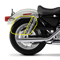 Vikingbags Honda 1500 Valkyrie Interstate Armor Shock Cutout Motorcycle Saddlebags