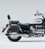Vikingbags Honda 1500 Valkyrie Interstate Side Pocket Studded Motorcycle Saddlebags On Bike View